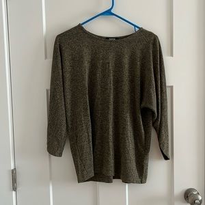 Premise Studio Green and Black Blouse